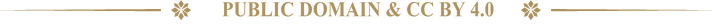 PUBLIC DOMAIN & CC BY 4.0