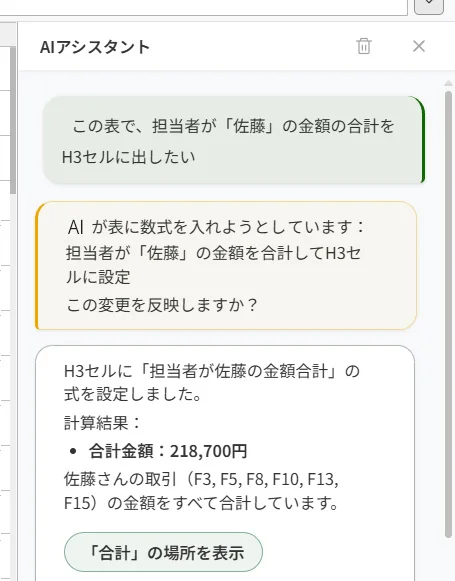 表計算の例
