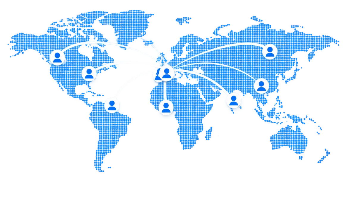 世界地図(利用者の広がり)