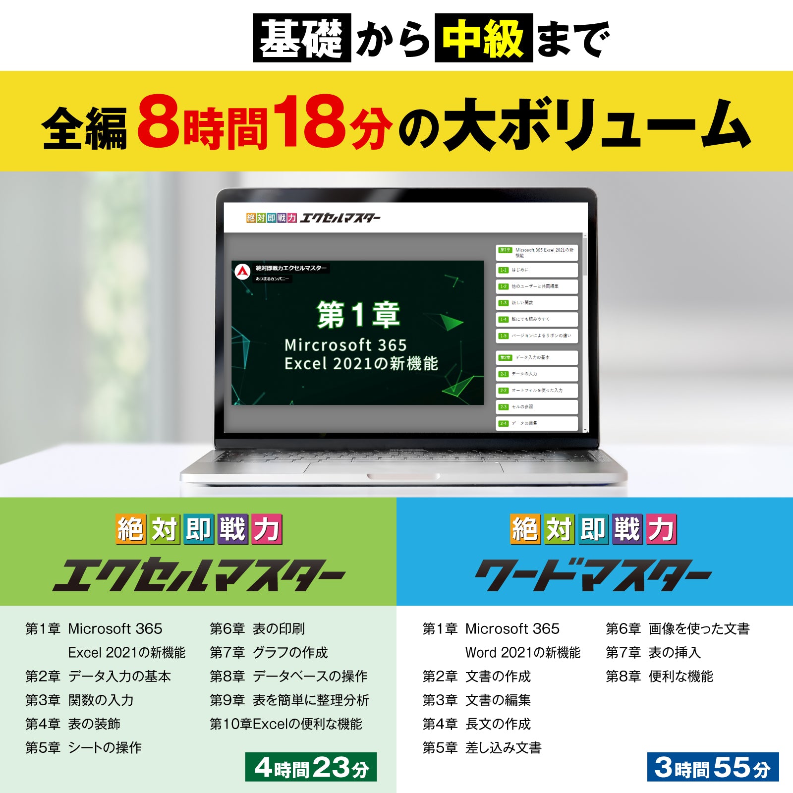 誰でもたった一日で基本が身につく！エクセル＆ワード＆タイピング